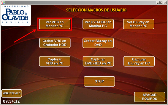 Selección de Macros de usuario