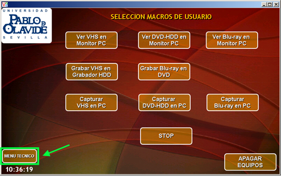 Selección Macros de usuario