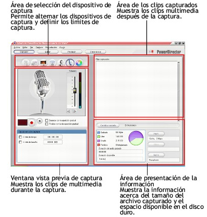 Modo Capturar en Power Director