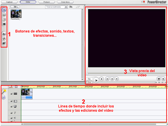 Interfaz modo Editar
