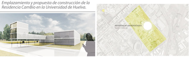 Emplazamiento y propuesta de construcción de la Residencia CamBio en la Universidad de Huelva