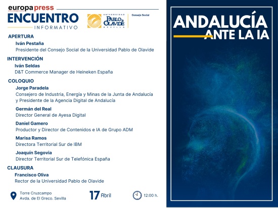 INVITACIÓN UPO ENCUENTRO INFORMATIVO ANDALUCÍA ANTE LA IA, 17.04.26
