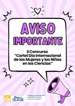 Cartel vertical ilustrado para aviso importante violeta