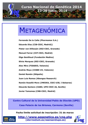 Olavide en Carmona - VII Curso Nacional de Genética: Metagenómica