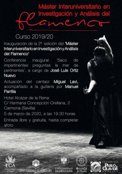 Inauguración de la 2ª edición del Máster Interuniversitario en Investigación y Análisis del Flamenco