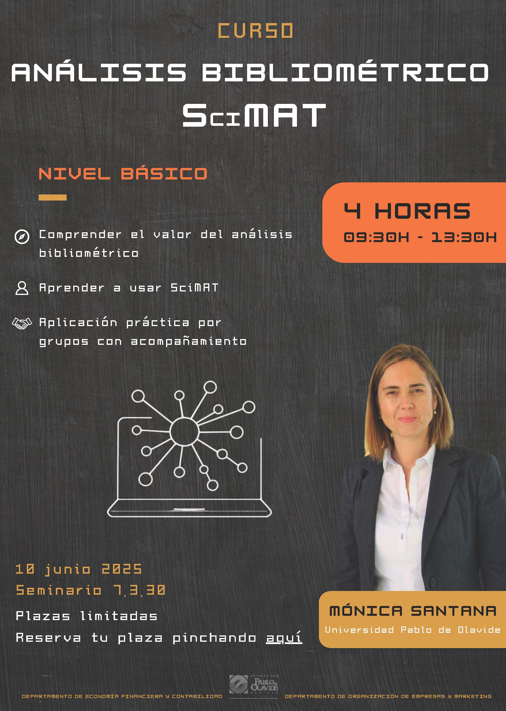 Cartel Curso Bibliometria y SciMAT_10 junio 2025