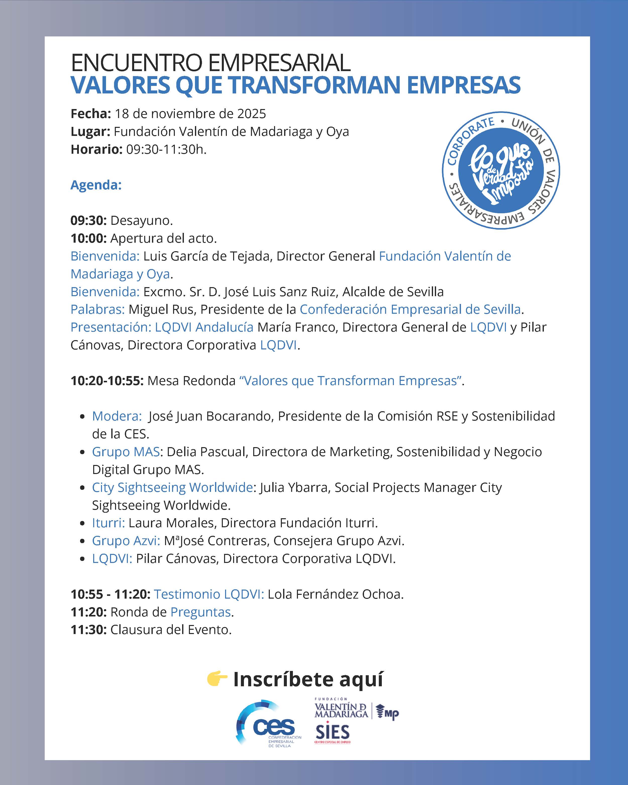 ENCUENTRO EMPRESARIAL VALORES QUE TRANSFORMAN