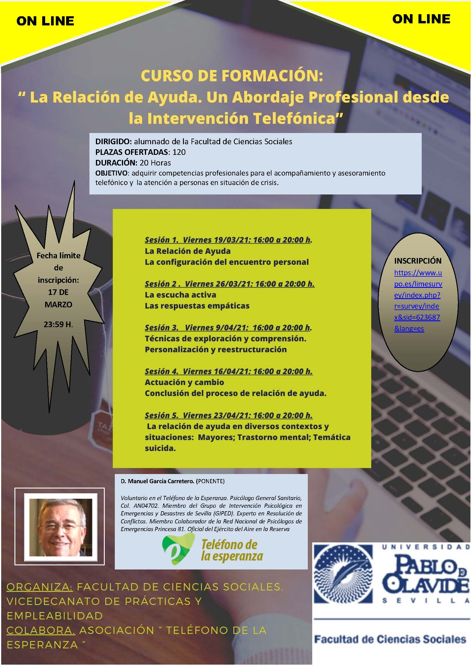 Cartel_Curso Tlf_Facultad CCSS_UPO.10.3.21