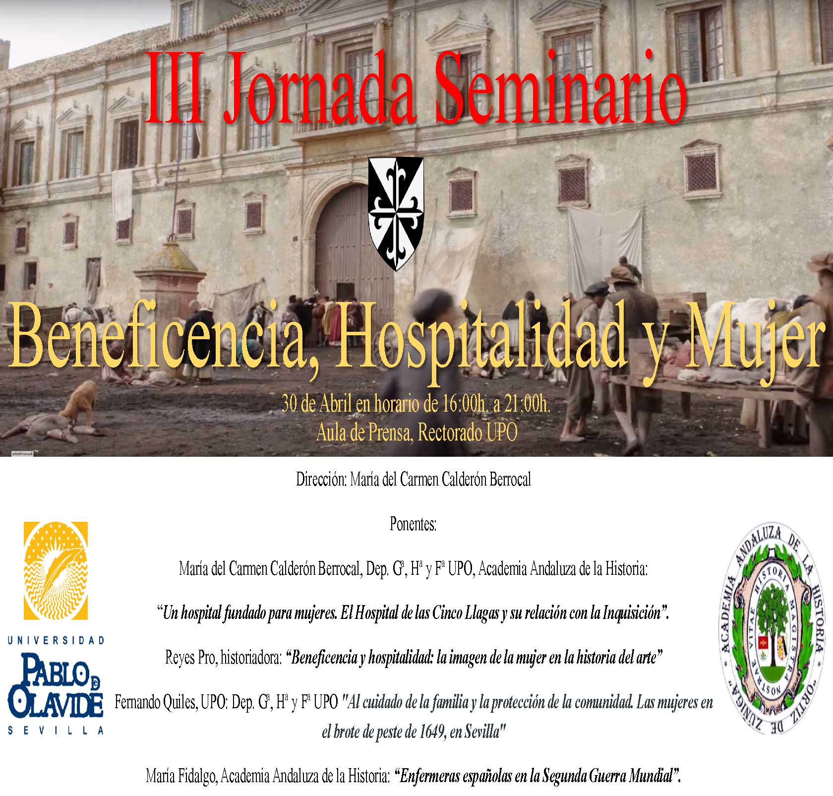 Cartel III Jornada Beneficencia-Hospitalidad-Mujer