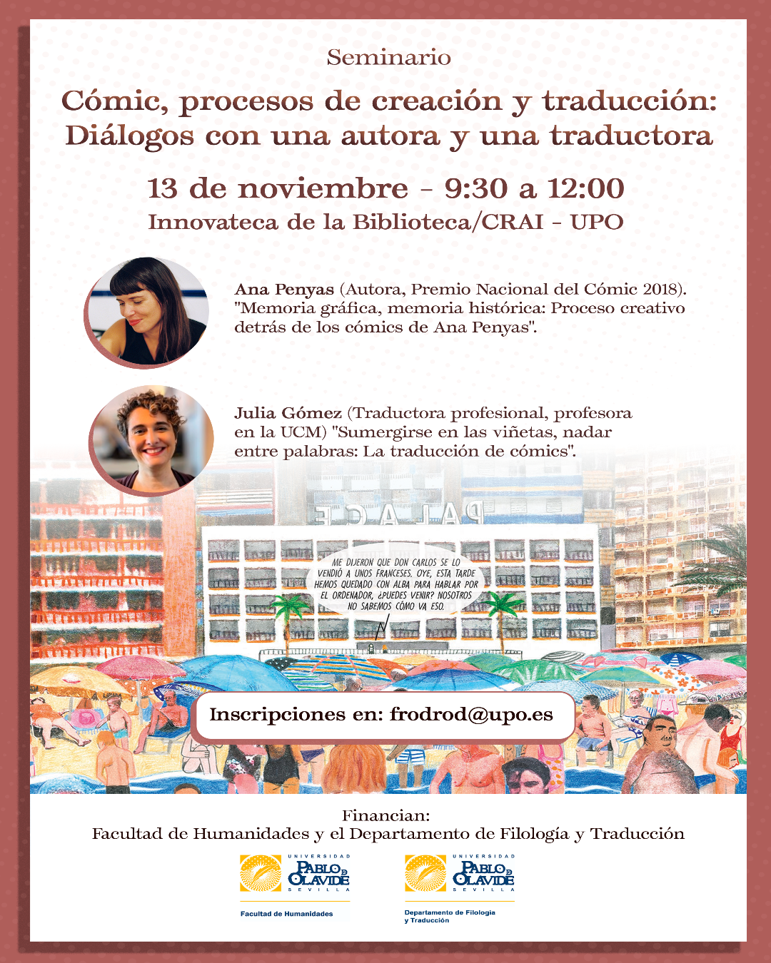 Cartel seminario cómic