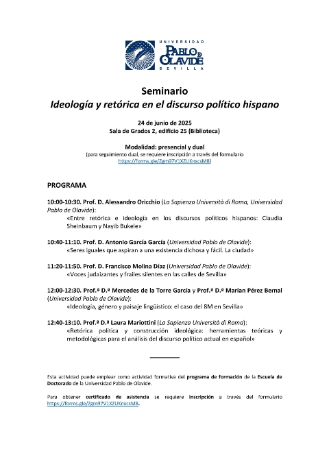 IMAGEN PRINCIPAL Seminario Ideologi_a y reto_rica en el discurso poli_tico hispano_programa