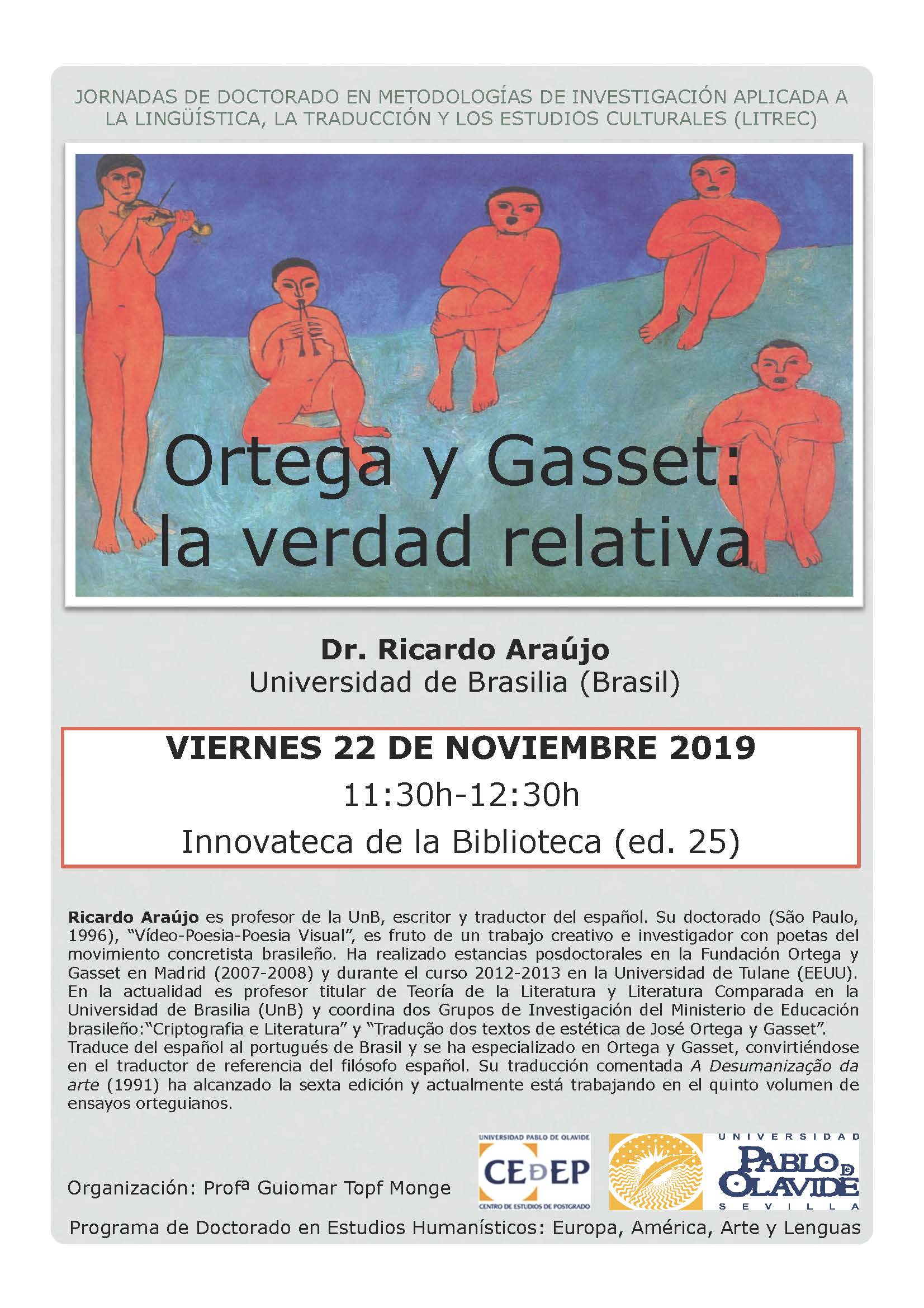 Cartel LITREC_Araújo. Ortega y Gasset