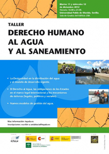 Cartel del Taller Derecho Humano al agua y al saneamiento