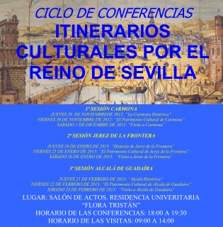 cartel “Itinerarios culturales por el reino de Sevilla”