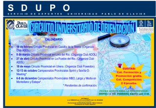 La primera prueba del Circuito Universitario de Orientación en el circuito provincial de Cazalla de la Sierra
