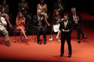 Alberto Giráldez Valpuesta tras recoger la medalla concedida a R. Valpuesta