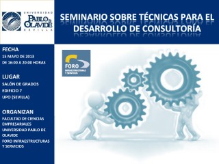 Seminario sobre Técnicas para el Desarrollo de Consultoría  - cartel