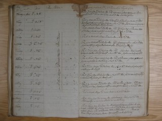 Hoja típica de un diario inglés de navegación del siglo XIX