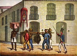 ilustración de esclavos en América colonial