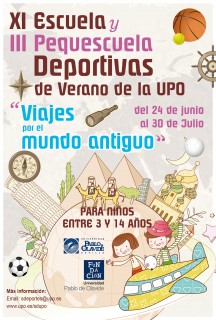 XI Escuela Deportiva de Verano y III Pequescuela de la UPO (cartel)