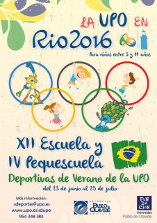 Cartel de la Escuela de Verano y Pequescuela 'Río 2016'