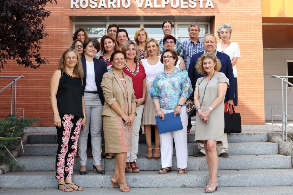 Rosa Torres  y los responsables de participación social de las universidades han sido recibidos por la vicerrectora de Cultura y Compromiso Social, Elodia Hernández