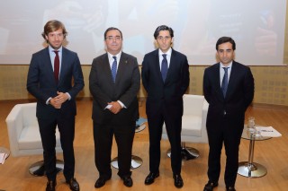 Desde la izquierda: Rosauro Varo, Vicente Guzmán, José María Álvarez-Pallete y Enrique Jiménez