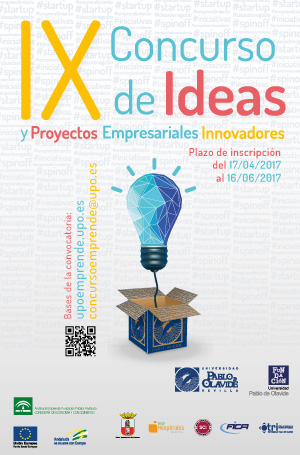 Cartel del IX concurso de ideas y proyectos empresariales innovadores