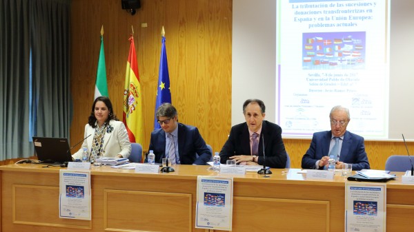 Mónica Arribas, Andrea Mondini, Jesús Ramos y Javier Lasarte en la inauguración del Seminario