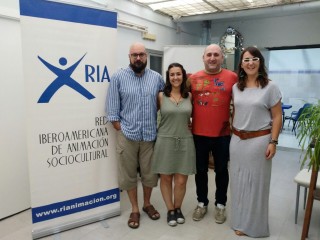 De izquierda a derecha, Ximo Valero, Raquel Díaz Morón, Alberto Castellano Barragán e Itahisa Pérez-Pérez. 