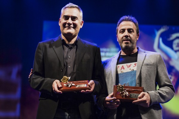 David Muños y Hugo Sanz con los Premios Rosario Valpuesta 2017