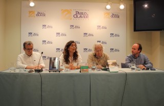 De izquiera a derecha: Manuel González de Molina, Rosa Díaz, Juan Maestre y Víctor Manuel Muñoz