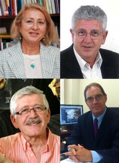 Carmen Monreal, Vicente Amador, Ramón Soriano y José Miguel Martín Martín