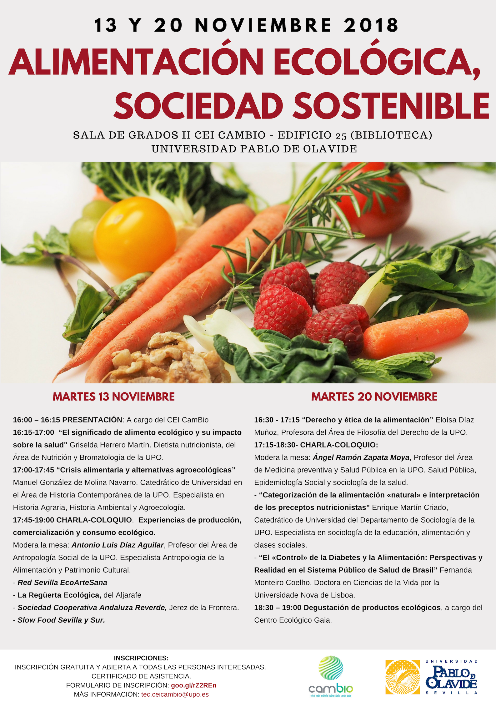 CEI CamBio organiza unas jornadas para promover el consumo de alimentos  saludables y ecológicos – DUPO – Diario de la Universidad Pablo de Olavide
