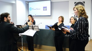 Imagen de la actuación musical celebrada tras la firma del protocolo de colaboración. 