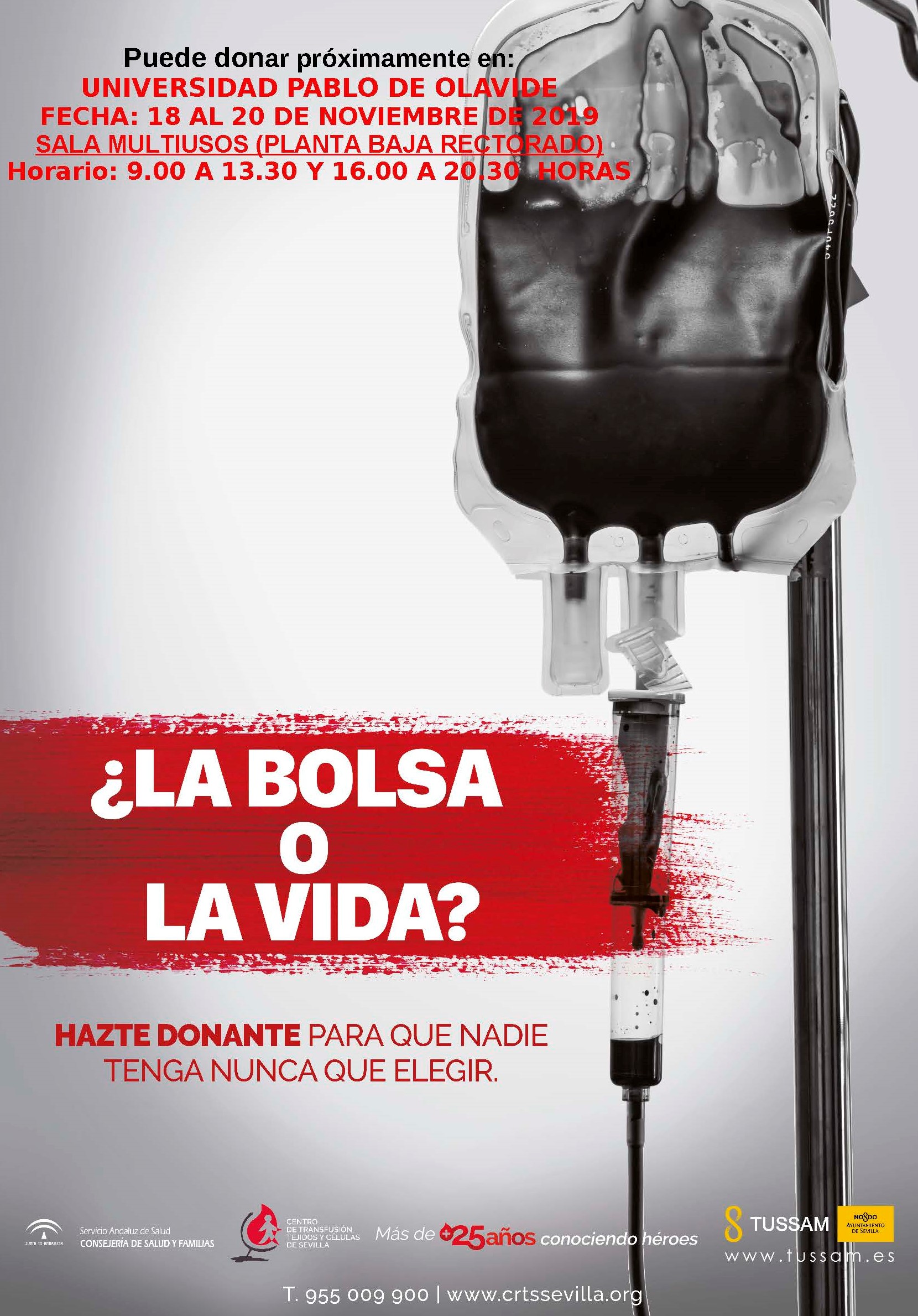 Comienza la XXVII Campaña Universitaria de Donación de Sangre en la  Universidad Pablo de Olavide – DUPO – Diario de la Universidad Pablo de  Olavide