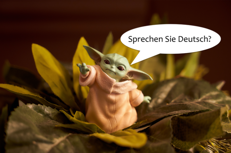 Yoda (Star Wars) hablando Alemán "Sprechen Sie Deutsch?"
