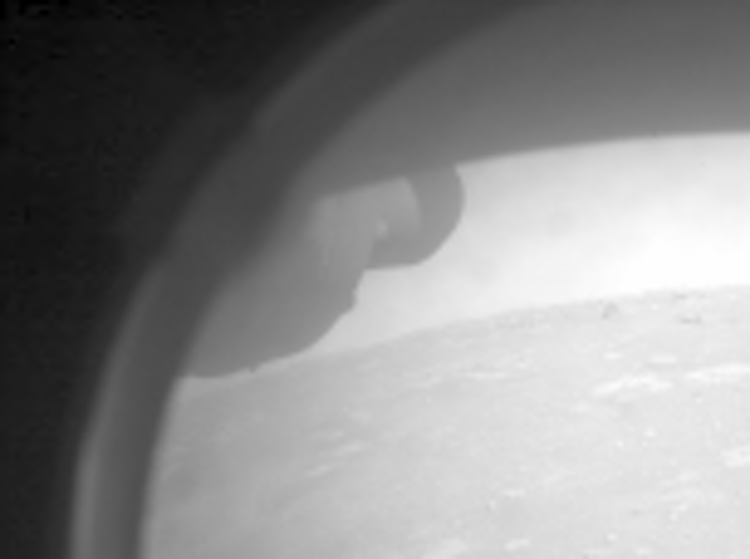 Imagen captada por el Mars Perseverance de la NASA tras su amartizaje el 18 de febrero de 2021