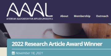 AAAL: Research Article Award