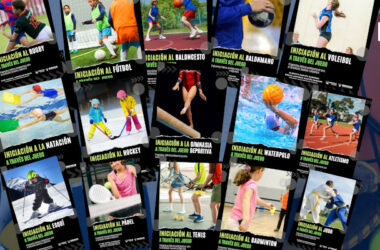 portadas de los libros sobre iniciación al deporte a través del juego