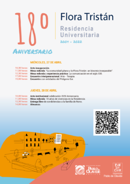 18 aniversario de la RU Flora Tristán - cartel de actividades