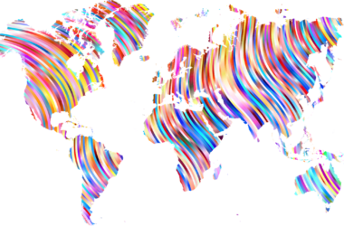 mapa del mundo con colores
