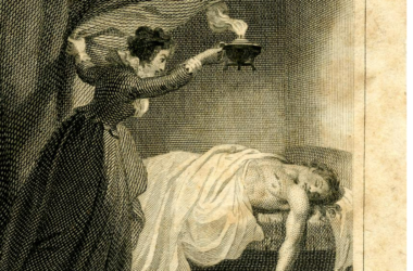 Emily descubre un cadáver en ‘Los misterios de Udolfo’ (1794), de Ann Radcliffe.