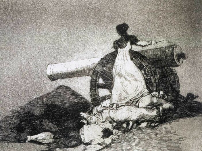 Grabado ‘¡Qué valor!, de Francisco de Goya, parte de los 'Desastres de la guerra’. Wikimedia Commons