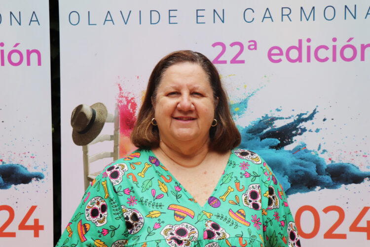 Marta Carrasco en la sede de la UPO en Carmona
