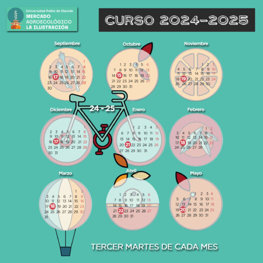 Calendario del EcoMercado durante el curso 2024/2025