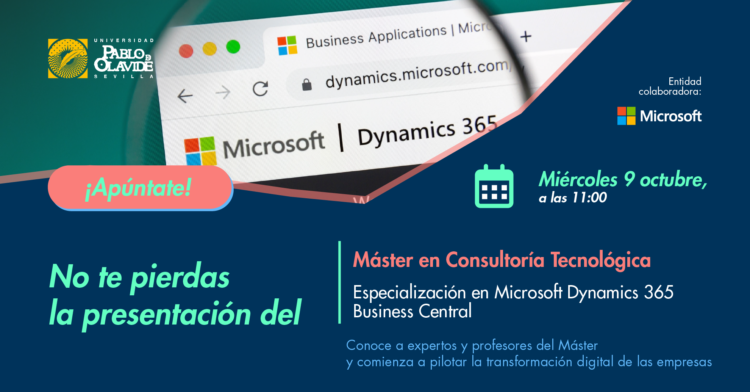 primera edición del Máster de Formación Permanente ‘Consultoría Tecnológica: Especialización en Microsoft Dynamics 365 Business Central’